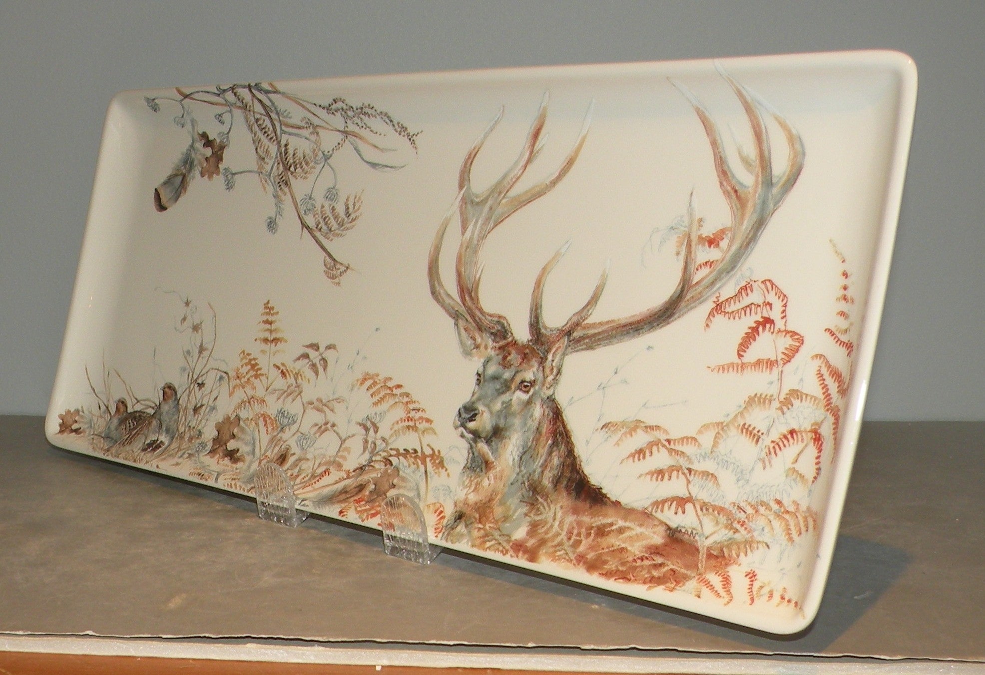 Oblong Serving Tray , Stag , Sologne