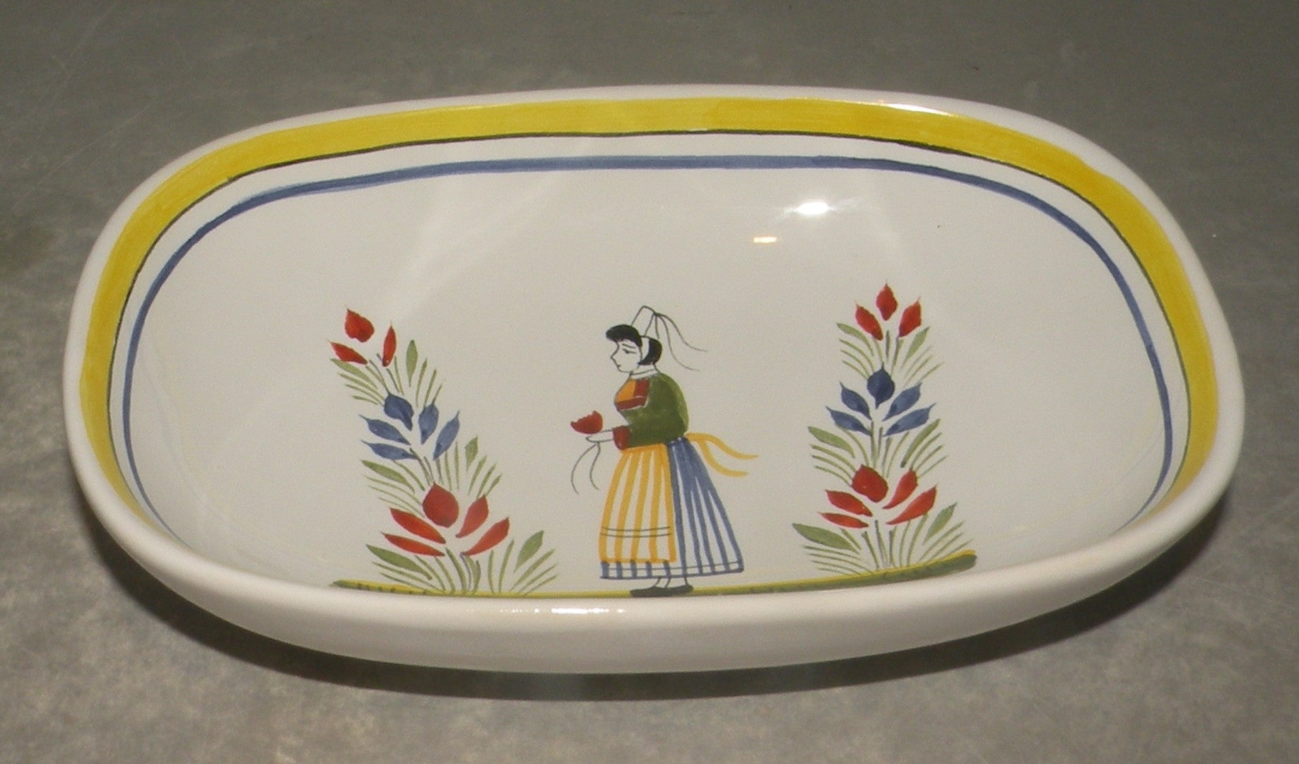Pickle dish with a woman , Henriot