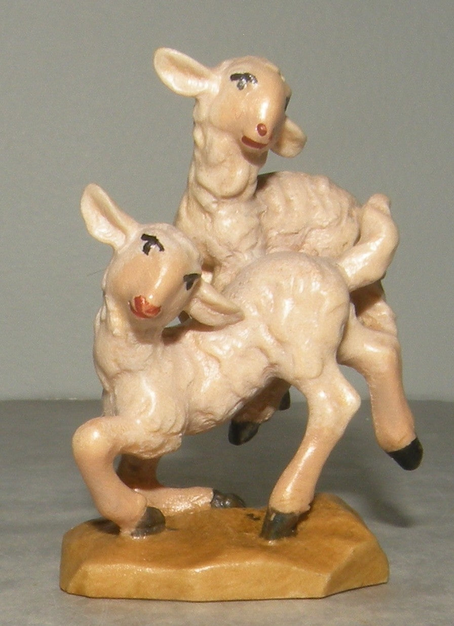 Couple of lambs hopping  ( 21281 ) ,   Rustic
