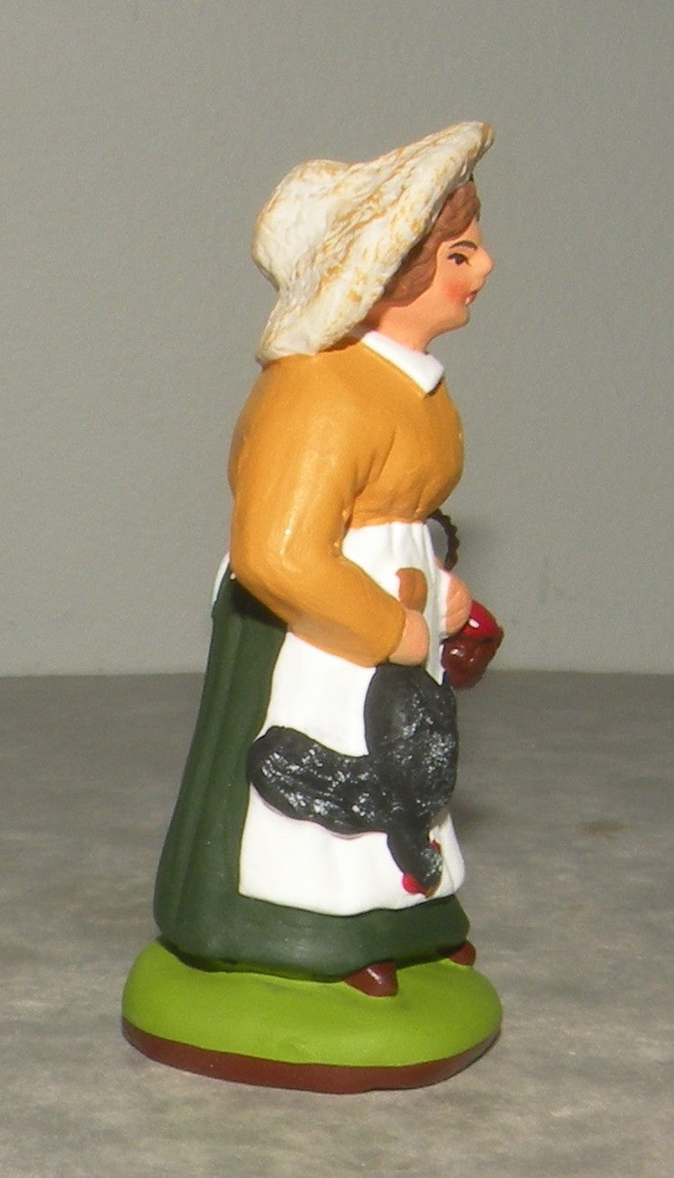 Woman with a hen, Didier, 7 cm