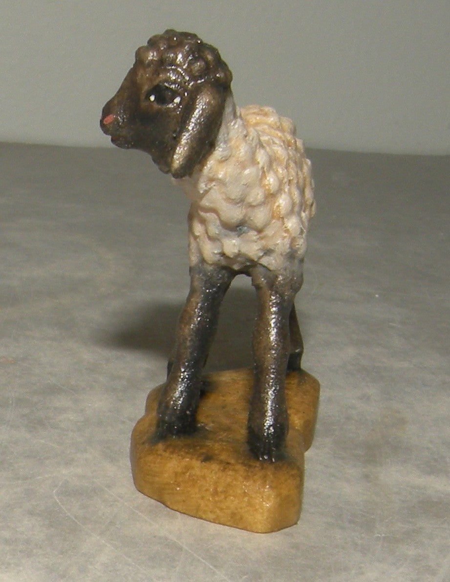 Lamb standing Black Head ( 21287-S )  ,   Rustic