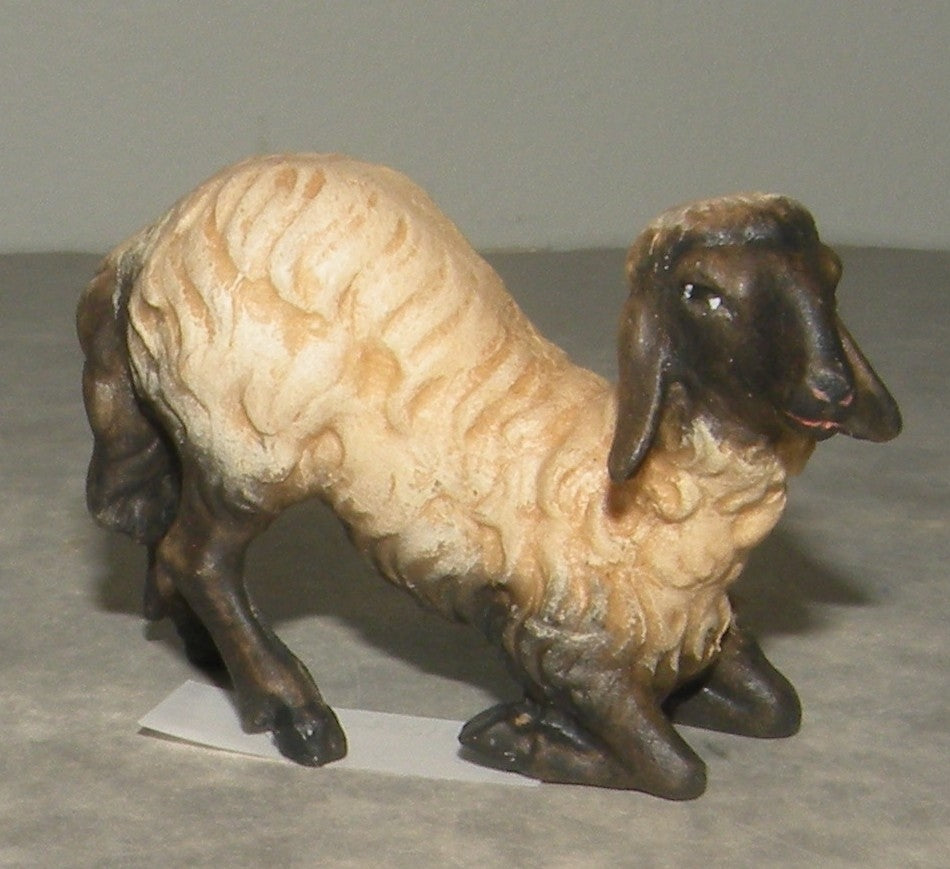 Sheep kneeling black head 1 ( 21204-AS ),  Nazarene
