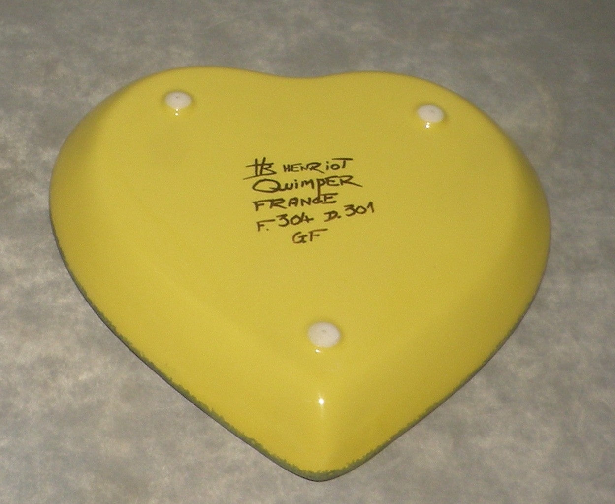 Heart Dish with Man , Soleil Yellow