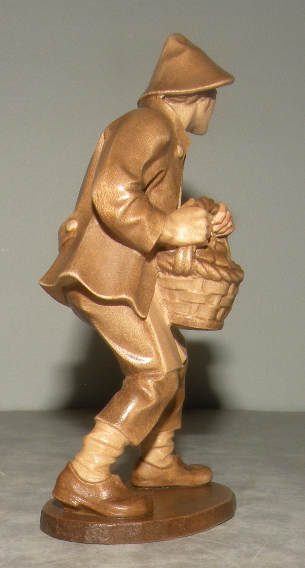 Shepherd with Fruit Basket , Rustic ZF Finish