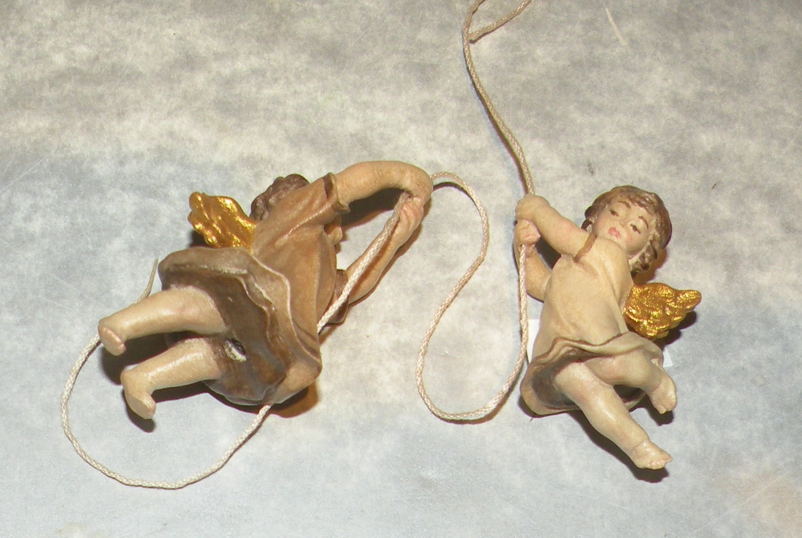 Couple of Angels going down with Yarn, ( 10701-49 and 50 ) Rustic ZF Finish