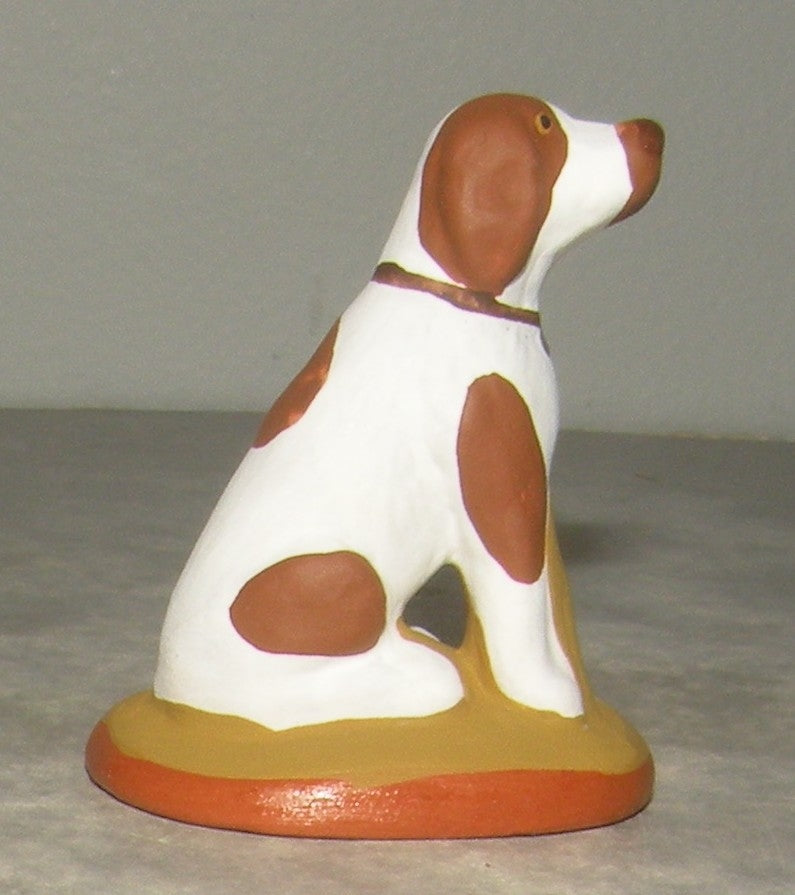 Hunter dog sitting , Fouque, 9 cm