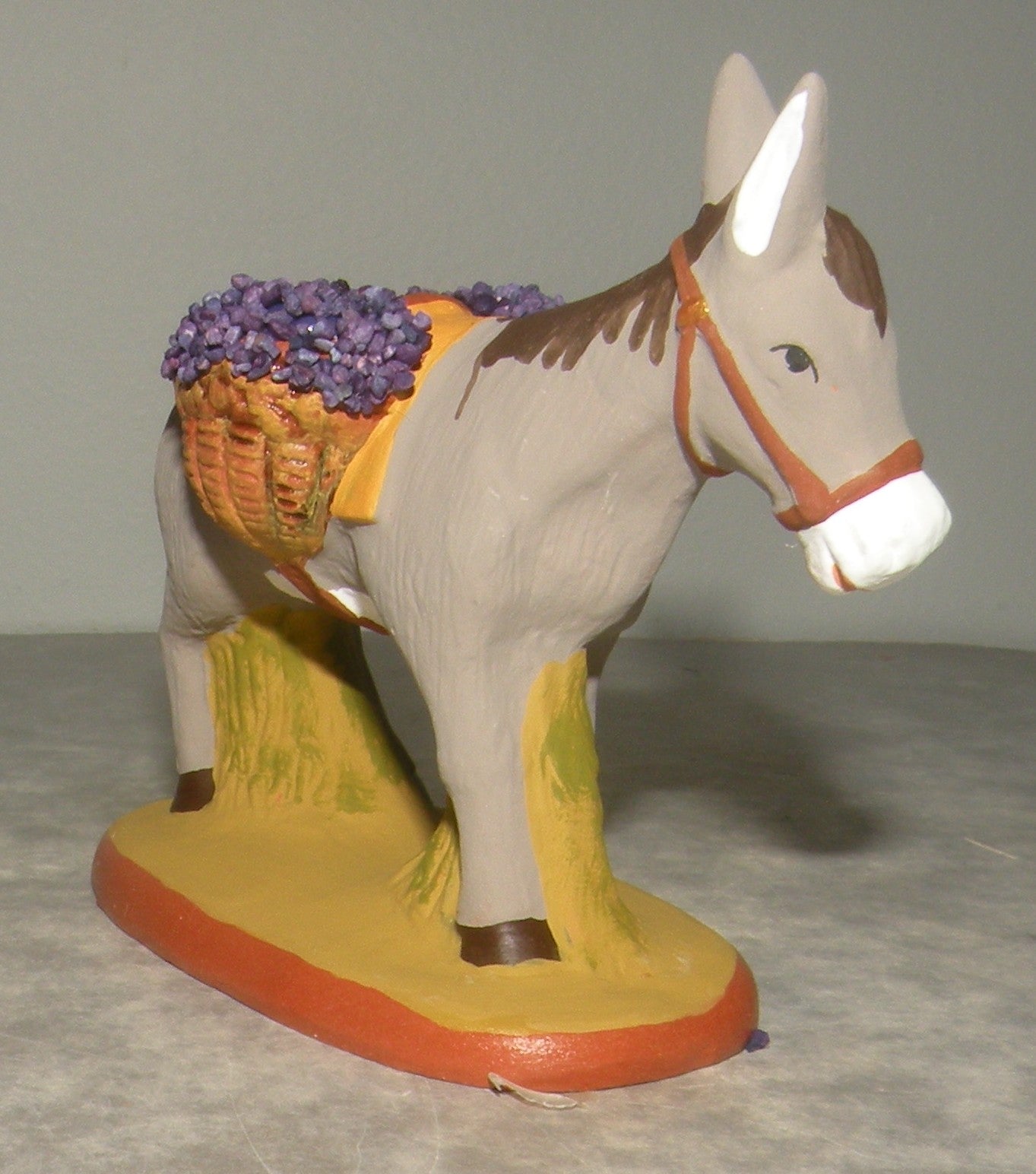 Donkey with Lavender Basket  , Fouque, 9 cm