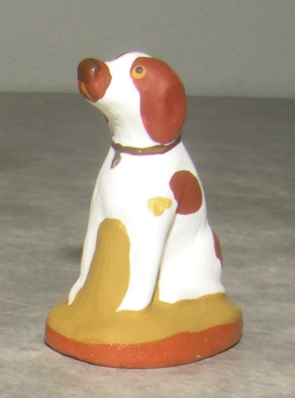 Hunter dog sitting , Fouque, 6 cm