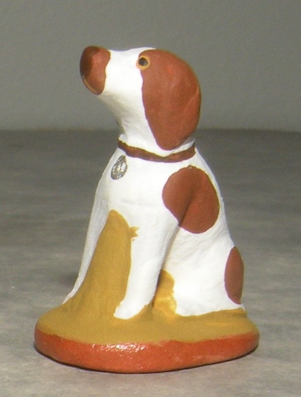 Hunter dog sitting , Fouque, 4 cm