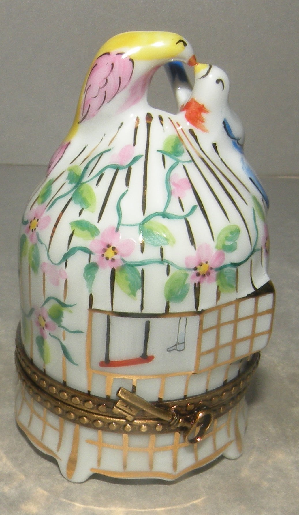 Cage with Birds and Heart, Limoges Box Number 62