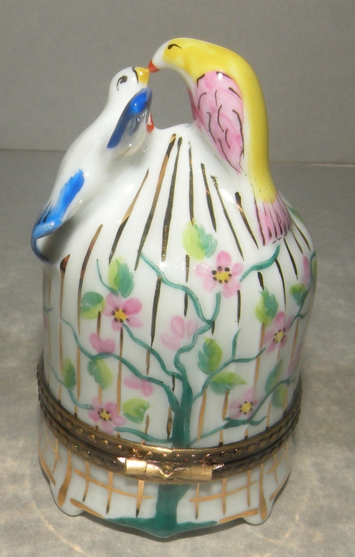 Cage with Birds and Heart, Limoges Box Number 62