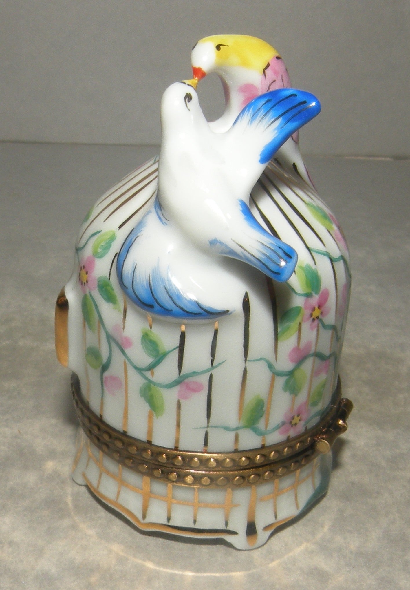 Cage with Birds and Heart, Limoges Box Number 62