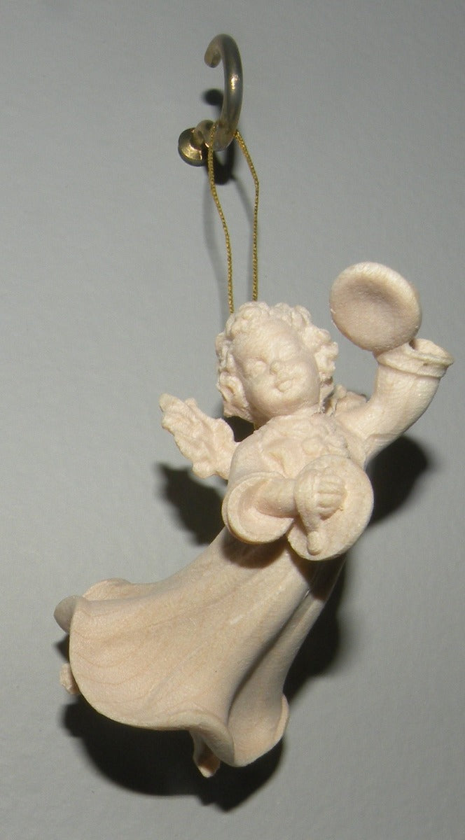 Angel with Cymbals for hanging, 10258-I Wood untreated ( NR )