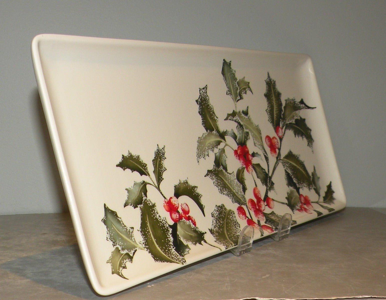 Oblong Serving Tray, Holly