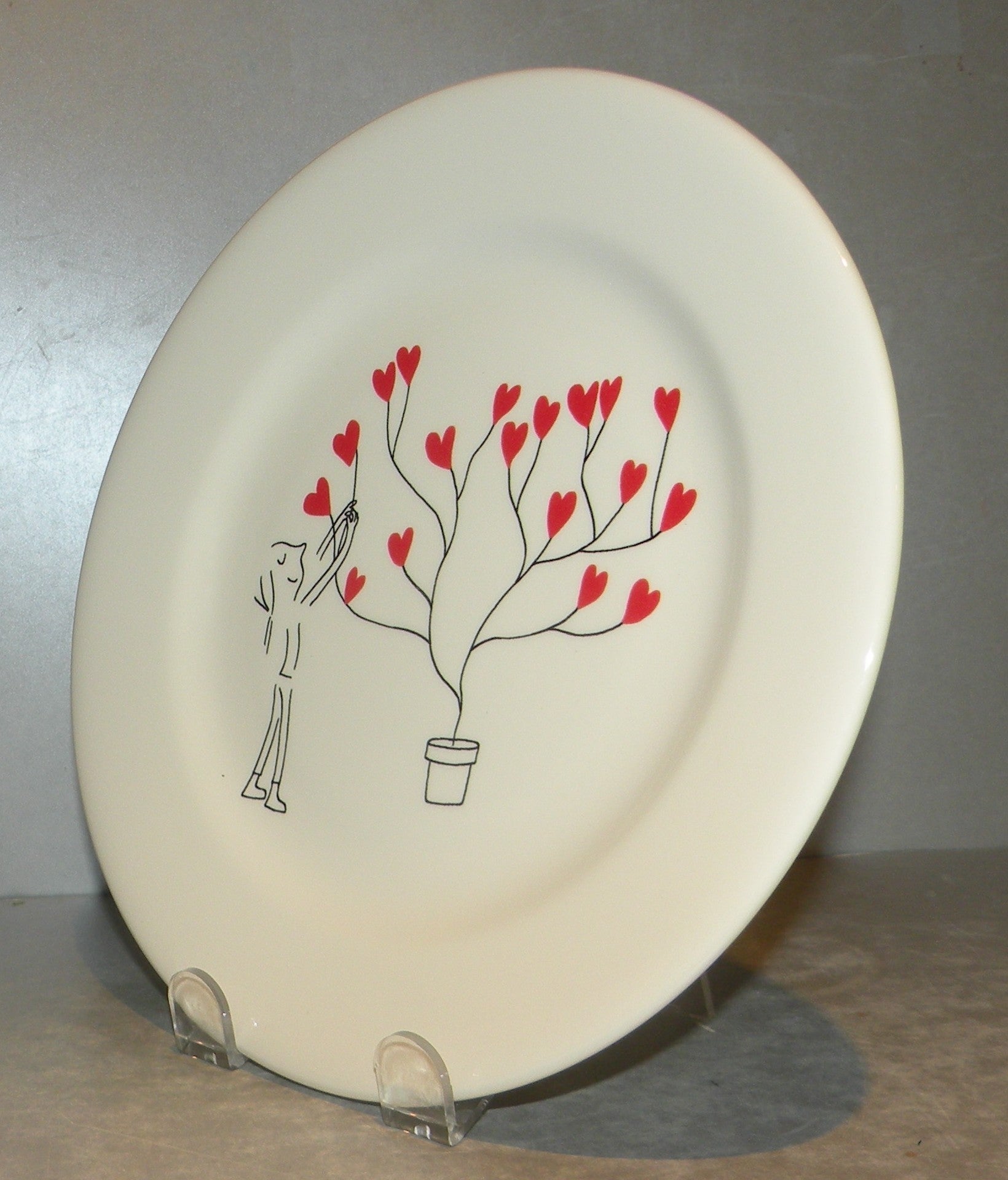 Dessert Plate Tree with Heart , Les Amoureux