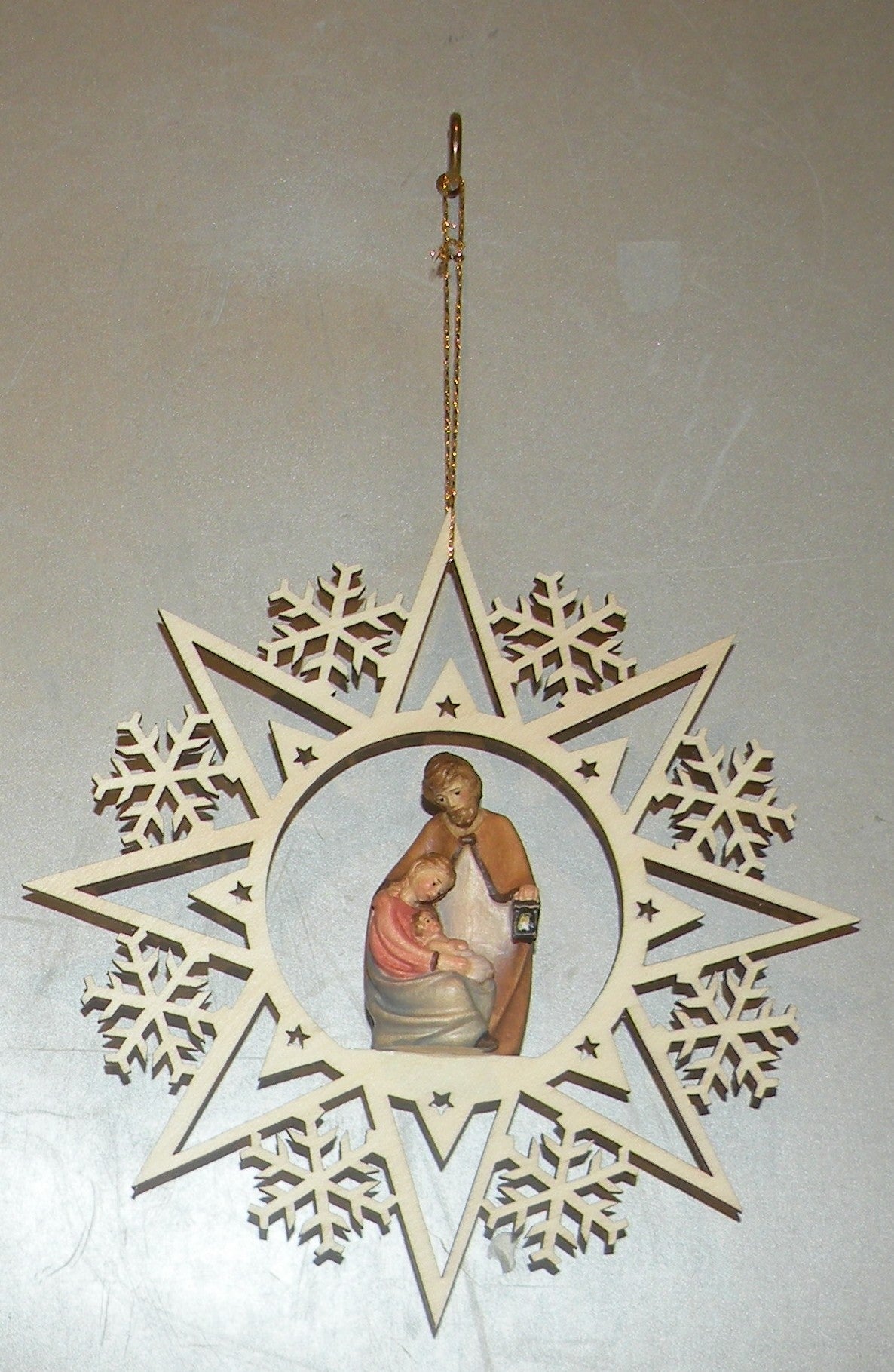 Holy Family on the star with snowflakes - 08040