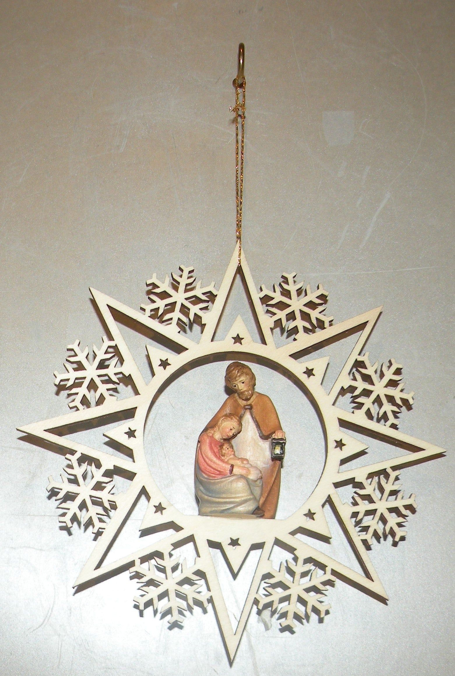 Holy Family on the star with snowflakes - 08040