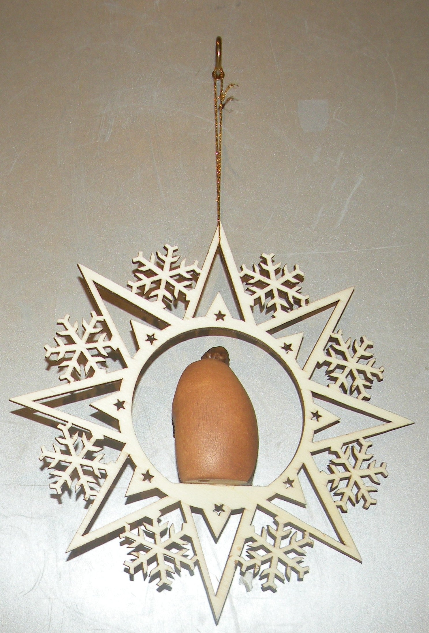 Holy Family on the star with snowflakes - 08040