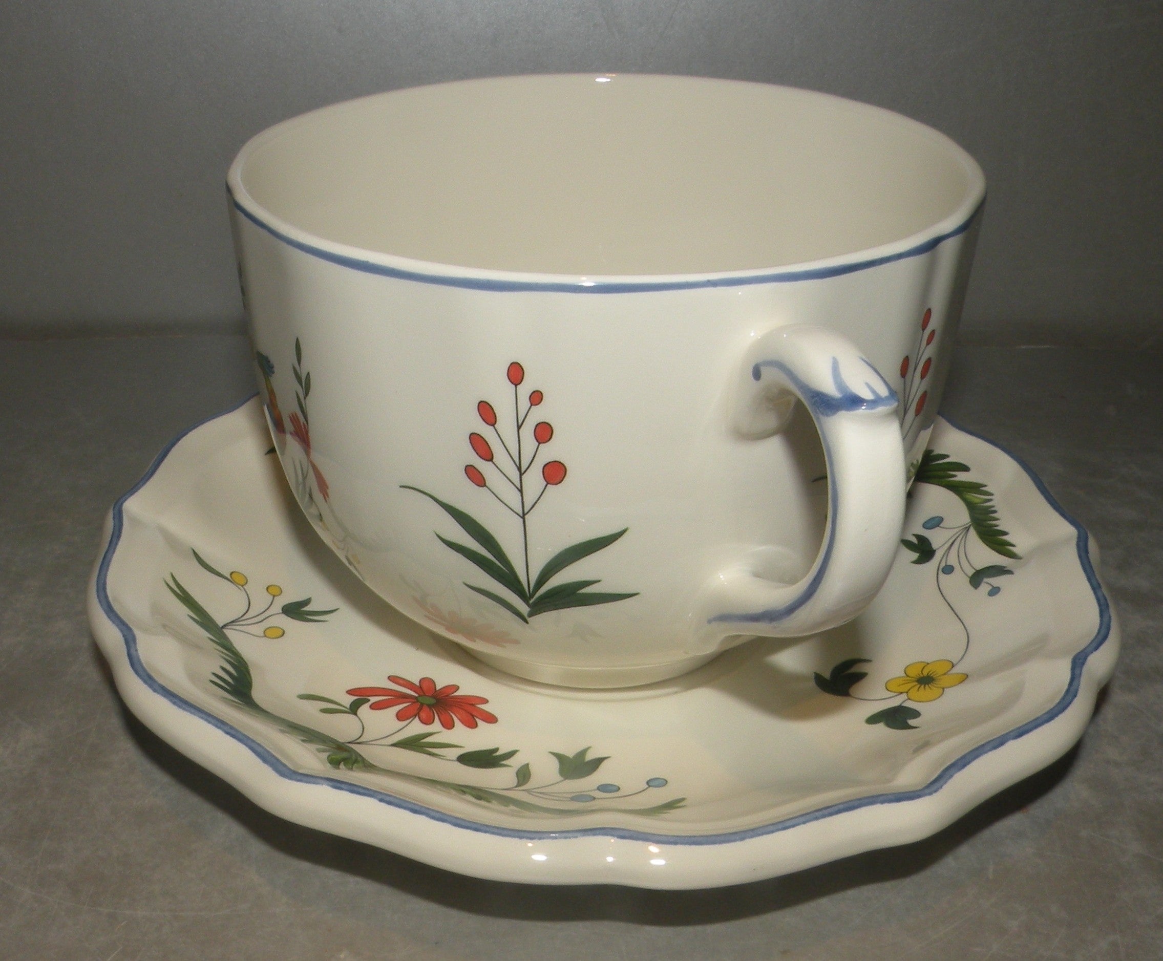 Jumbo Breakfast Cup & Saucer, Oiseaux de Paradis