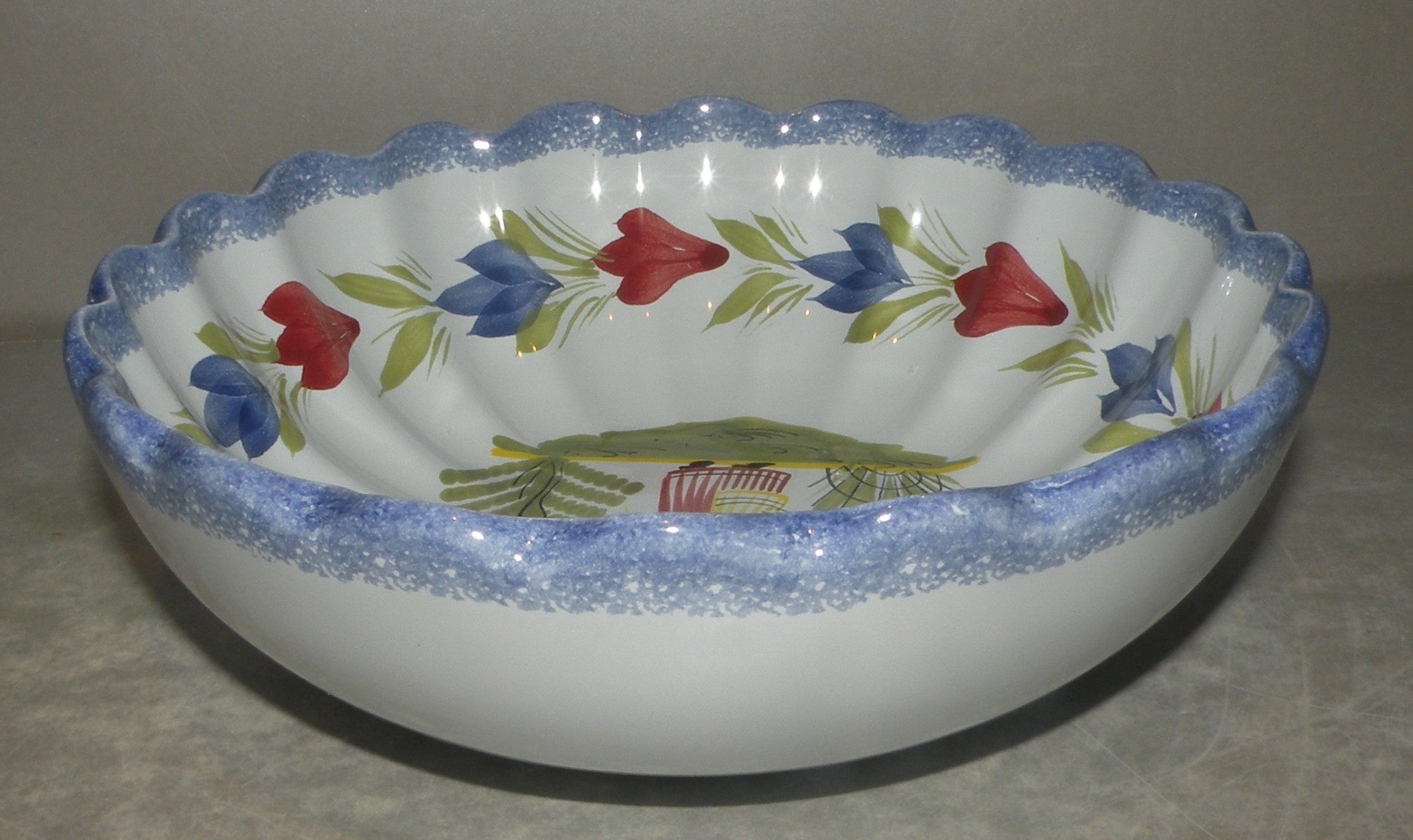 Serving Bowl nr.2 with Lady ,Mistral Blue