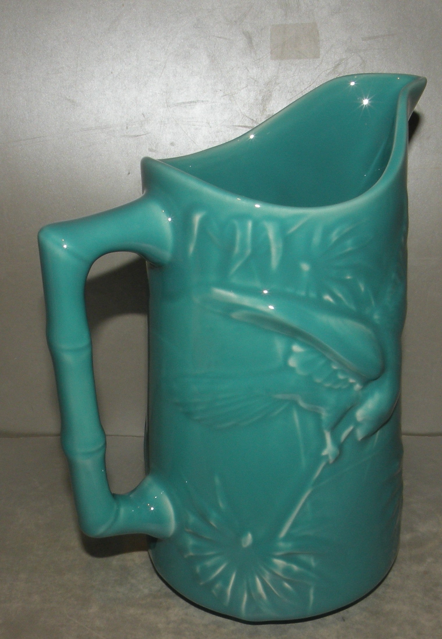 Turquoise Parrot Pitcher, Gien