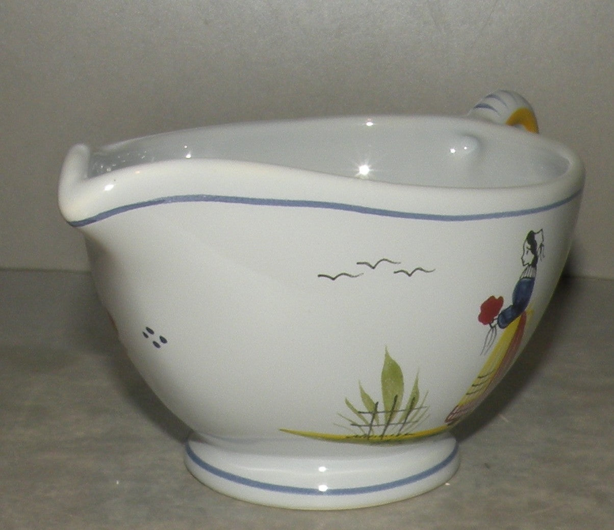 Sauce Boat with Lady , Mistral Blue