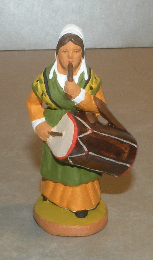 Woman tambourine player, Fouque, 6 cm