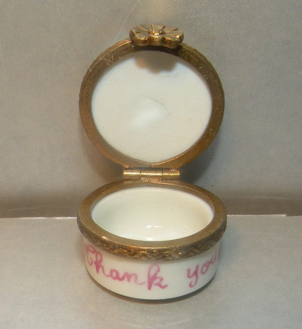 Mini Round Thank You, Limoges Box number 25