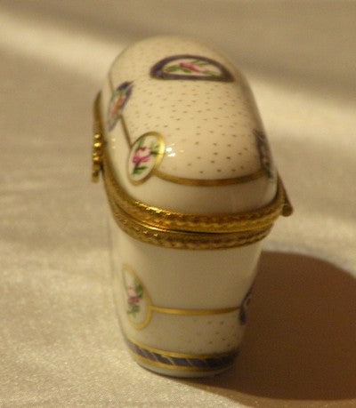 White Oval with Flowers, Limoges Box number 76