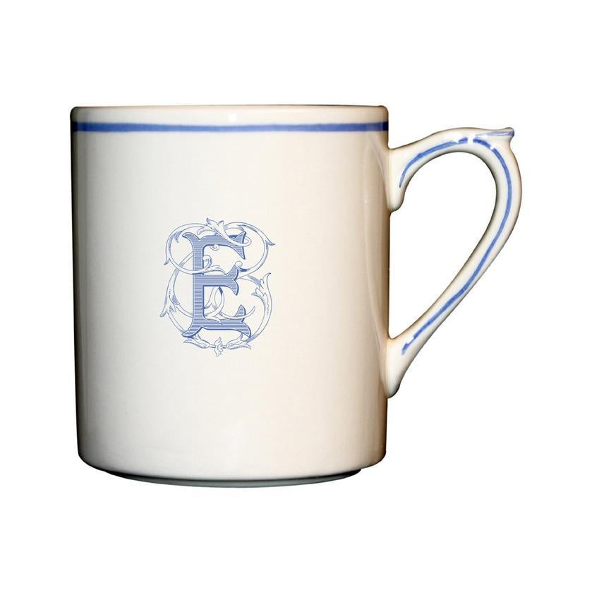 Coffe Mug, Filet Bleu Monogramme