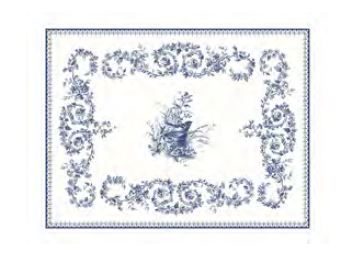 Small acrylic serving tray, Les Depareillees in Blue