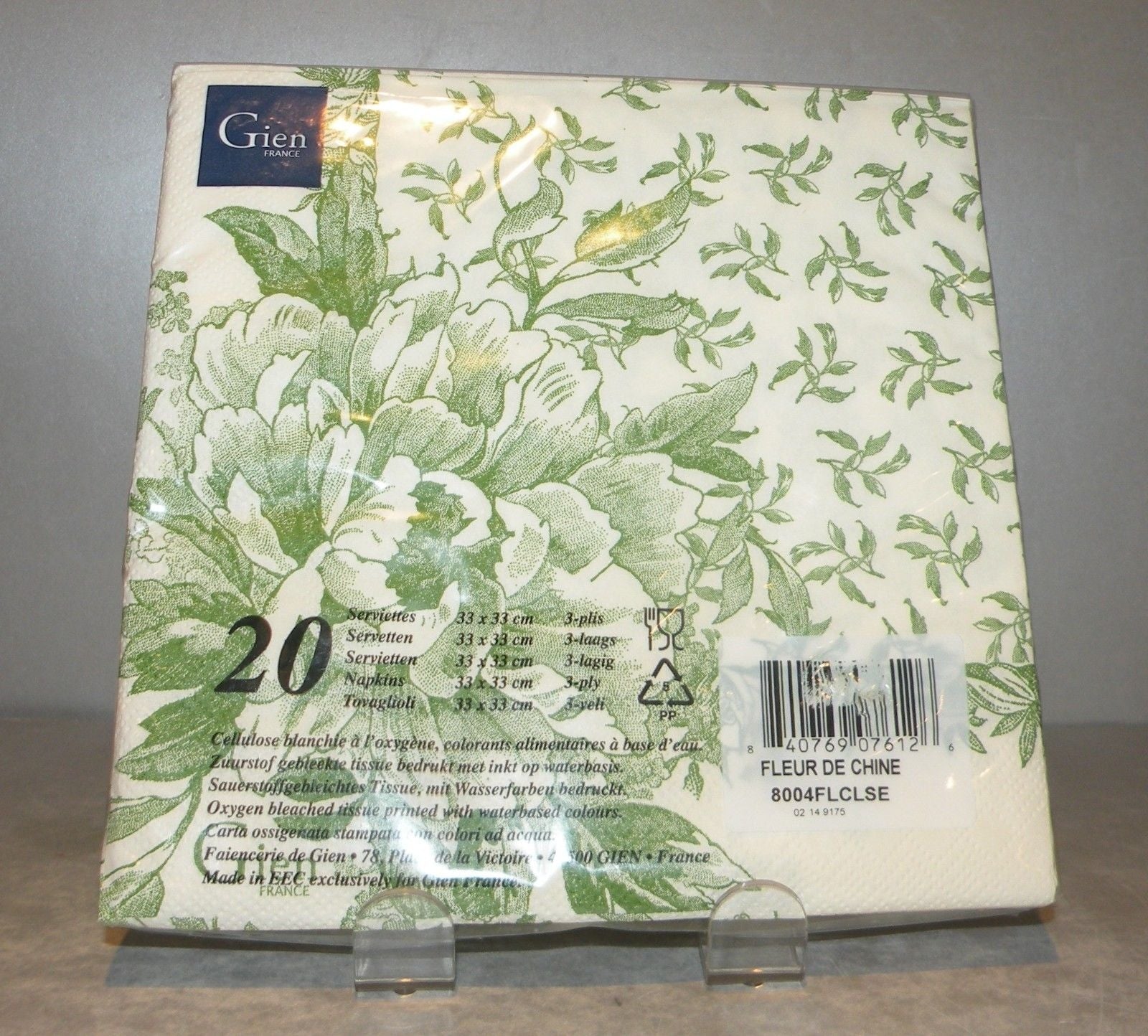 Pack of 20 Paper Napkins Fleurs de Chine