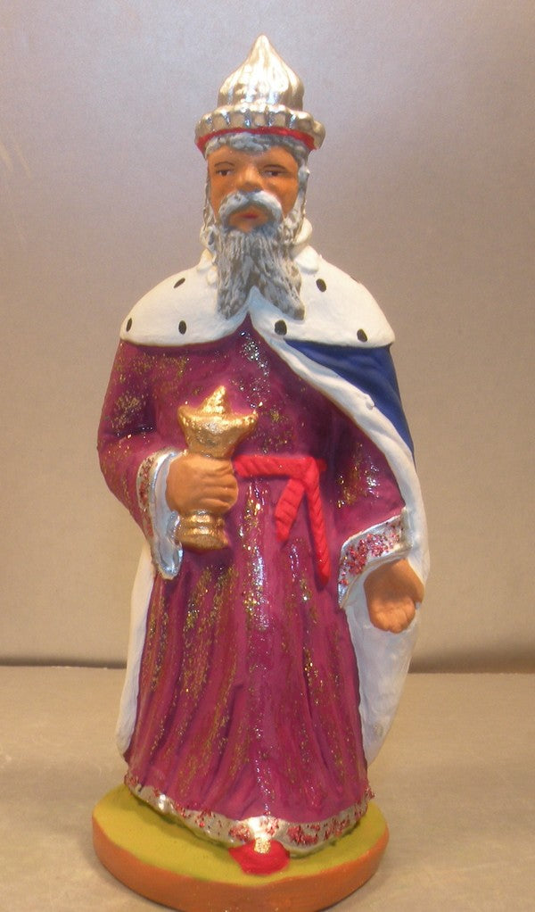 Wise man standing Melchior, Fouque, 13 cm